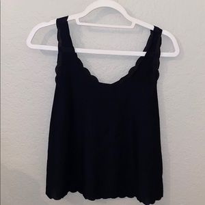 TOPSHOP Black Petal Tank